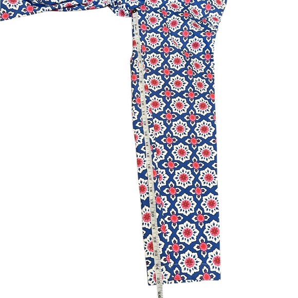 Boden Danby pull on trousers women’s 6P mosaic floral print blue pink‎ white - Picture 8 of 11